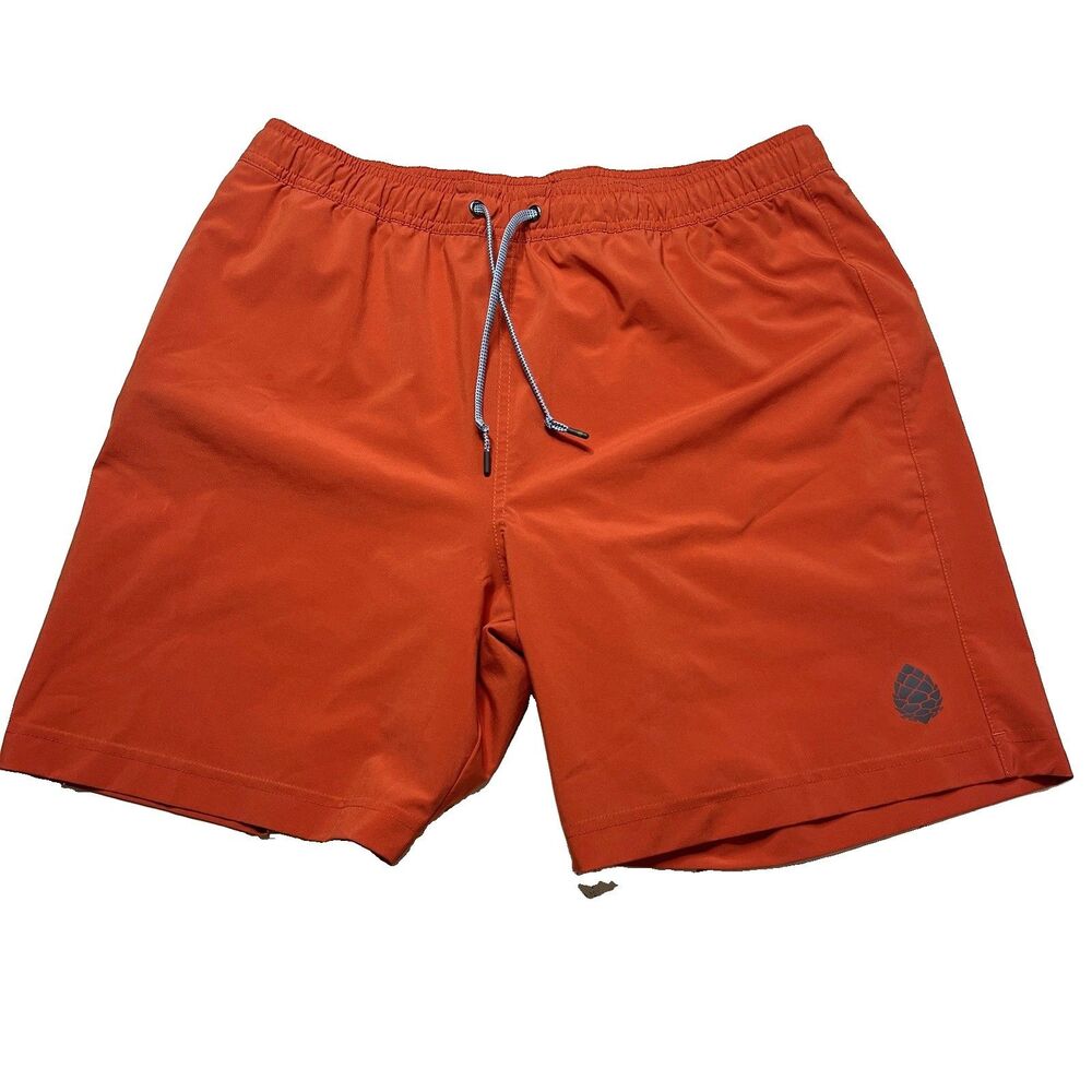 Stio CFS Drifter Lined Shorts Mens Medium 7" Orange Water Brief Swim Board Short